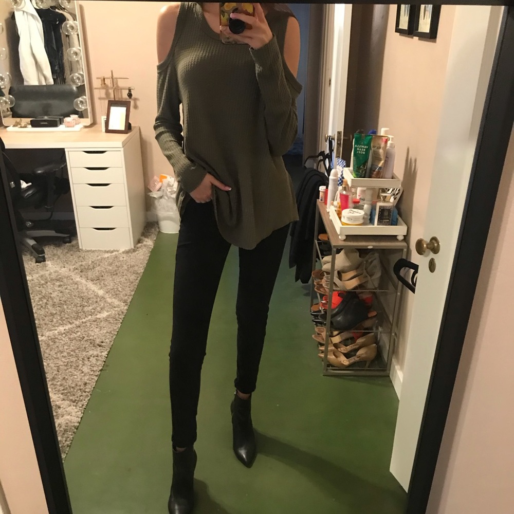 Lazy Sundays Cold Shoulder Sweater